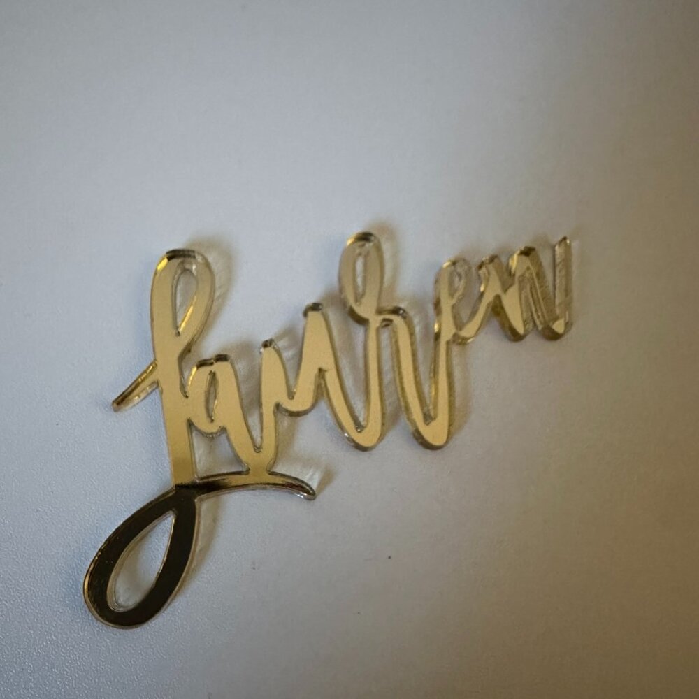 NEW Lauren - Gold Nameplate - 3.5" X 2"